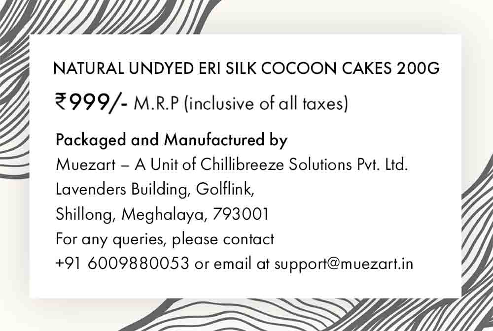 Natural Eri Silk Cocoon Cakes 200g