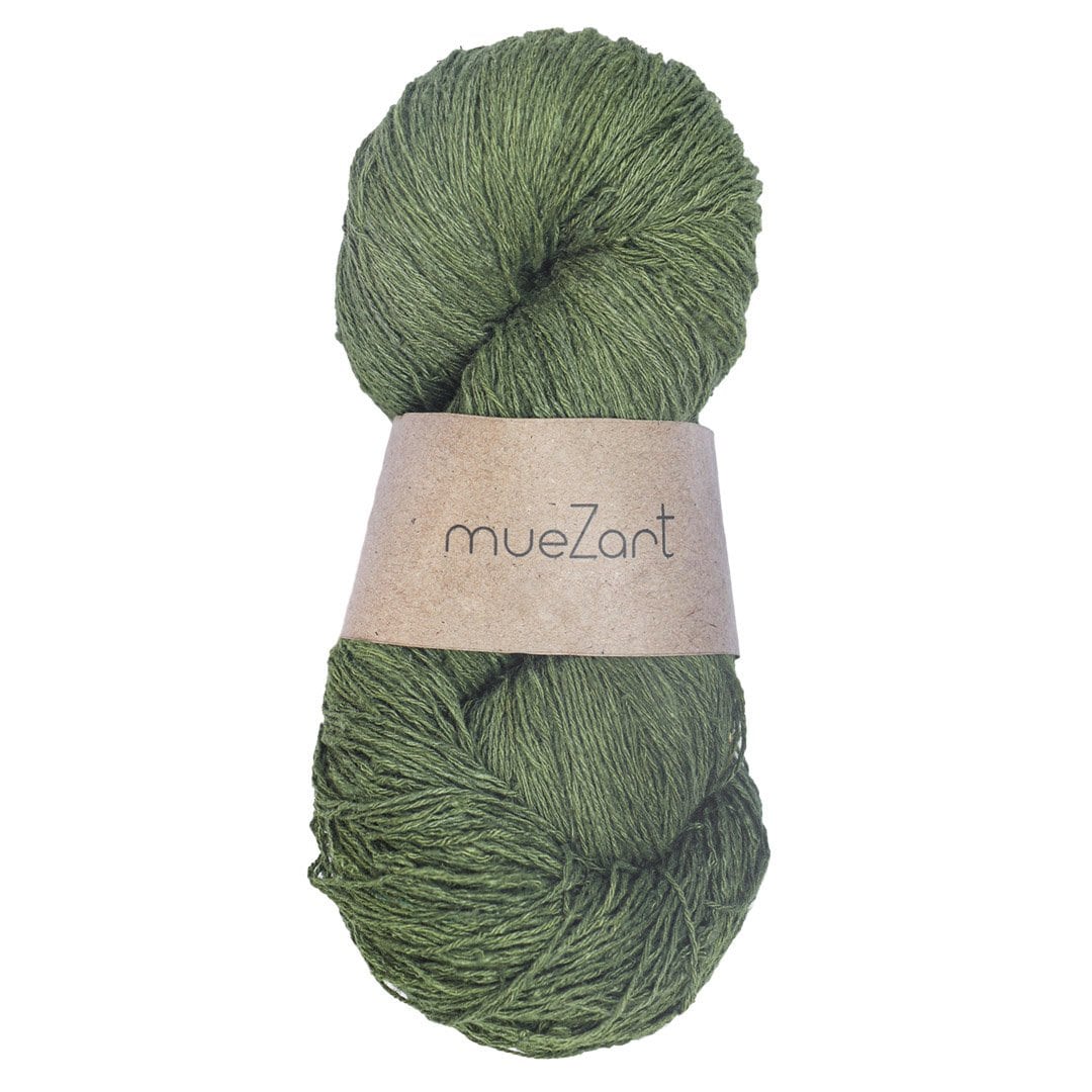Green Colour Natural Eri Silk Yarn - Best Silk Yarn For Crochet - Best Silk Yarn For Knitting