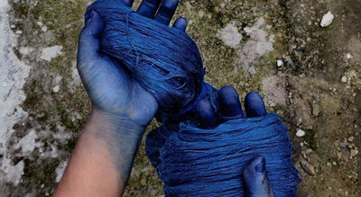 Natural Indigo Dyeing Process