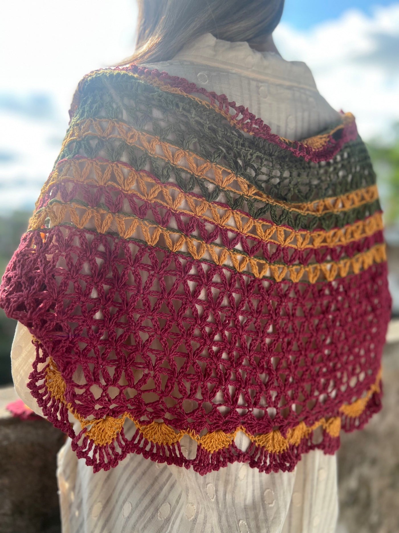 Summer Shell Crochet Scarf - Crochet Pattern