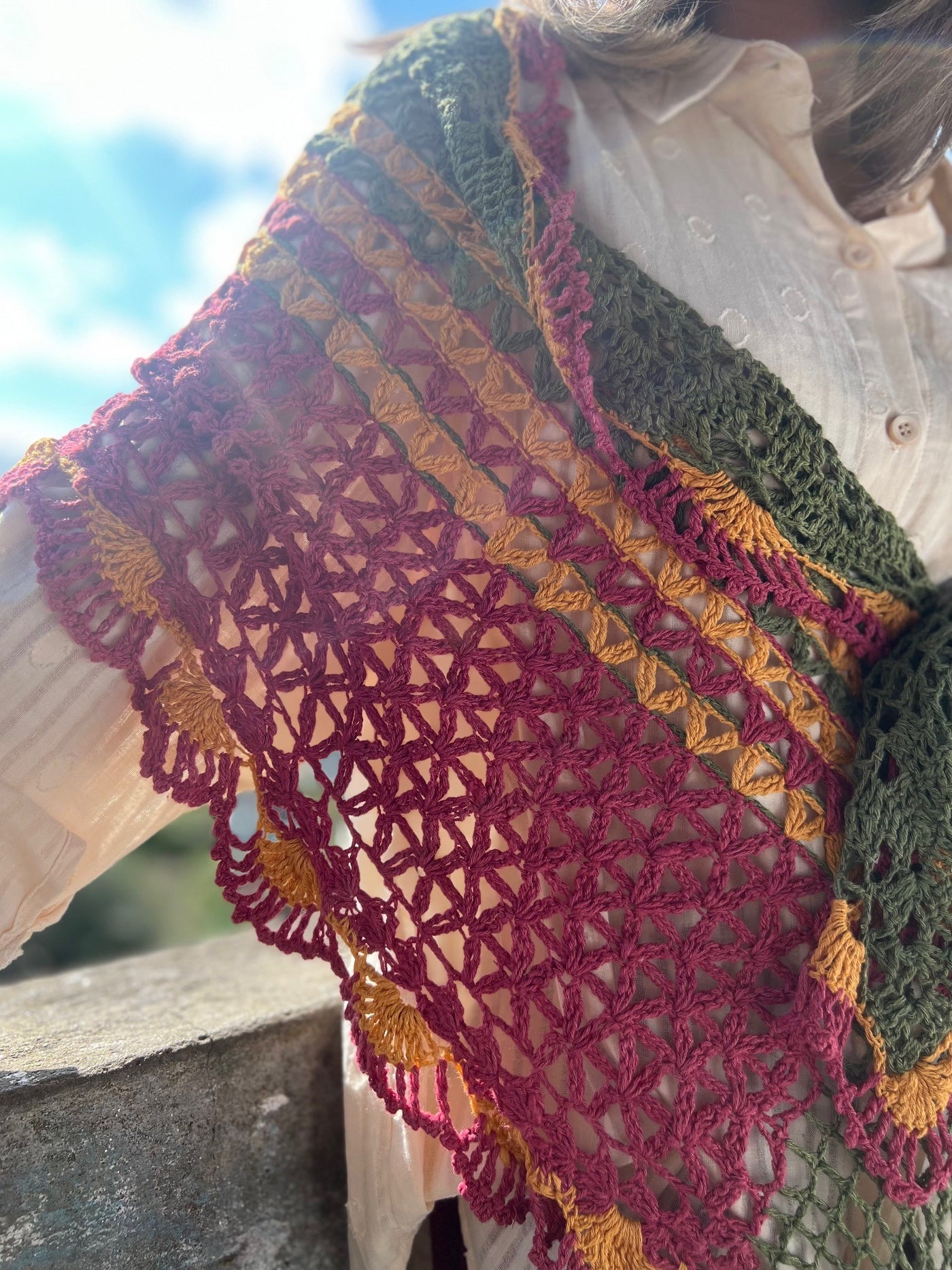 Summer Shell Crochet Scarf - Crochet Pattern