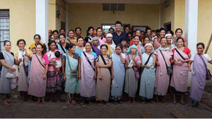 Women Artisans in Eri Silk Village Of Meghalaya , Northeast India