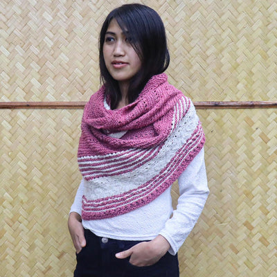 Triangle shawl knitting pattern