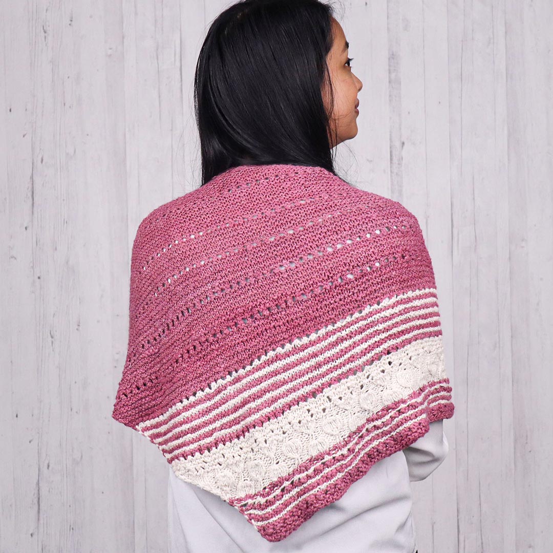 Triangle shawl knitting pattern