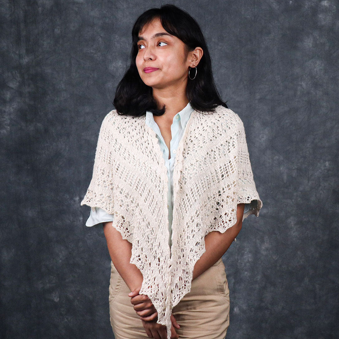Pearl Triangle Shawl Knitting Pattern