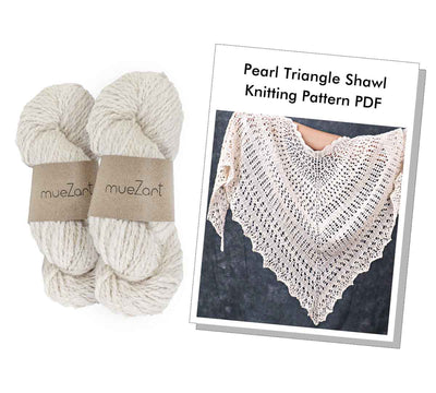 Pearl Triangle Eri Silk Shawl - Knitting Kit