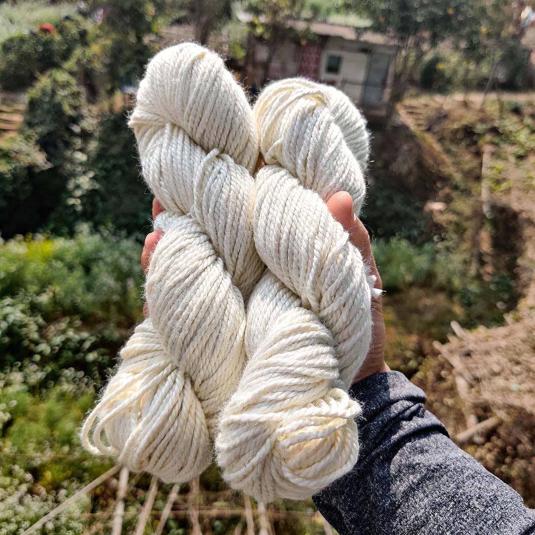 Eri Silk Undyed Yarn 3/3 | DK| 100g - Muezart India