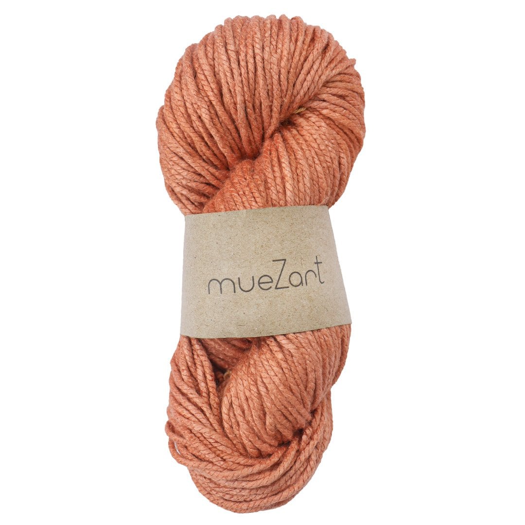 Natural Eri Silk Yarn Orange Yarn - Worsted Yarn - Best Yarn For Knitting