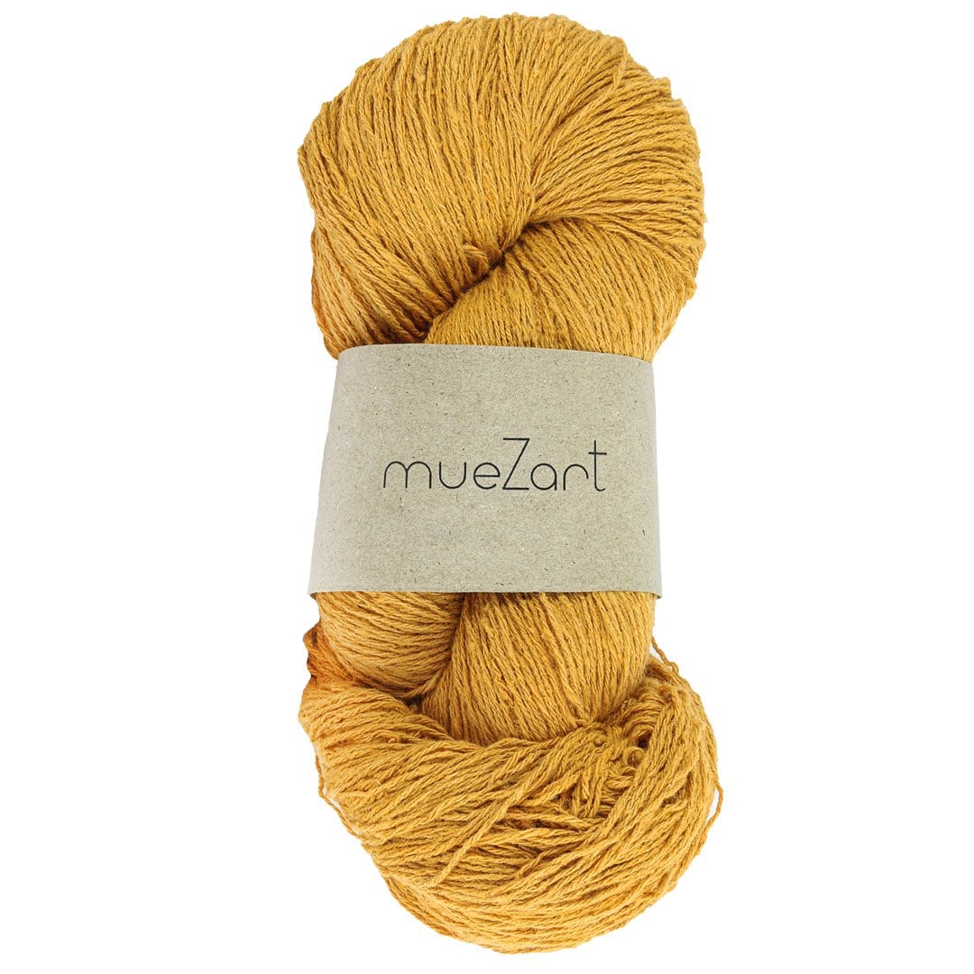 Eri Silk Weaving Yarn Yellow Dyed Using Plant Based Ingredients - Eri SIlk Best Yarn For Weaving - Muezart India