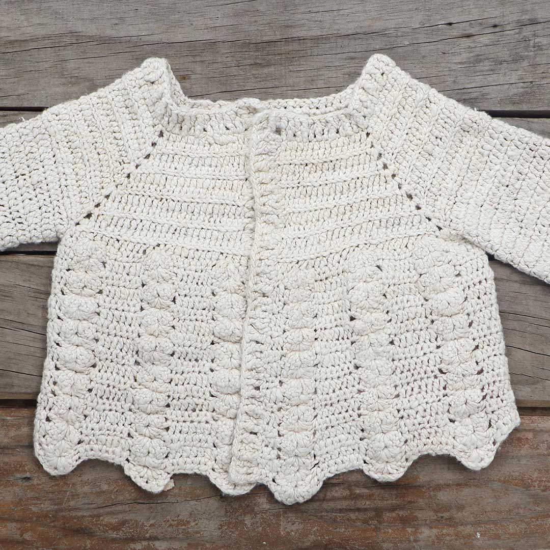Eri Silk Baby Open Sweater Made By Muezart India