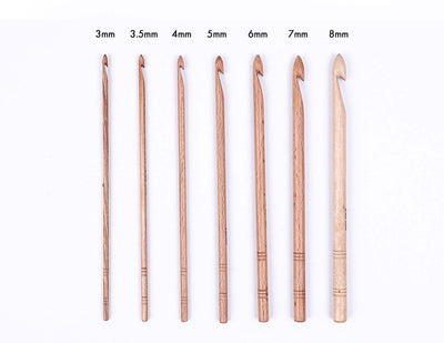KnitPro Single Ended Beechwood Crochet Hooks