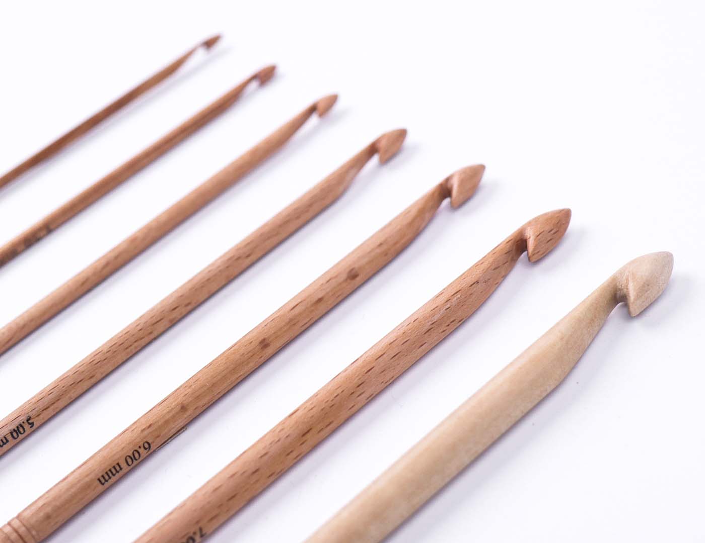 KnitPro Single Ended Beechwood Crochet Hooks
