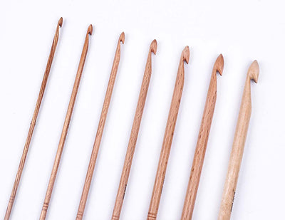 Single Ended Beechwood Crochet Hooks