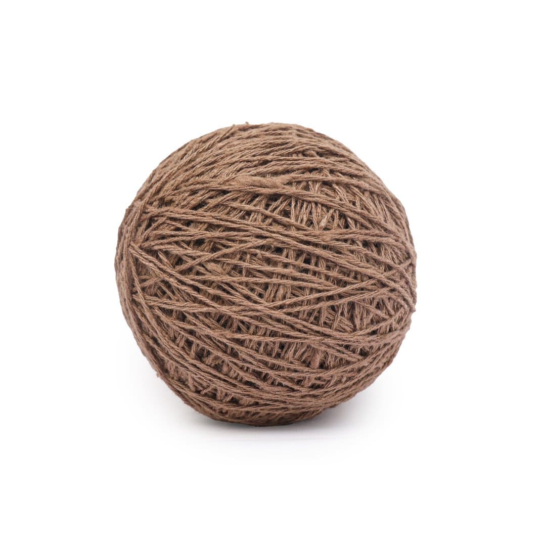 Eri Silk Brown Yarn For Weaving On A Tapestry Loom -