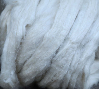 Eri Silk Roving 200g - Muezart India - Buy Eri Silk Fiber online India - Muezart India - Silk Fiber Price - Process Silk Fiber Eri Silk Fiber Top - Buy Natural Silk Fiber Online - Fiber Silk - Fiber for Yarn  - Eri Muga Silk Fiber - Eri Roving - Fiber Silk Online Price - Spinning - Felting - Blending - Carding - {Paper Making - Soap Making
