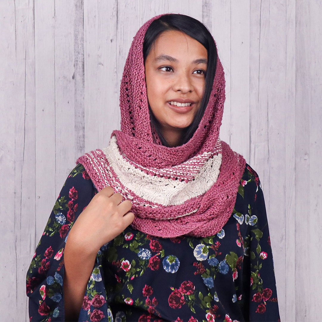 Buy Eri Silk Shawl For Women Online Dusty Rose Triangle Shawl Muezart India