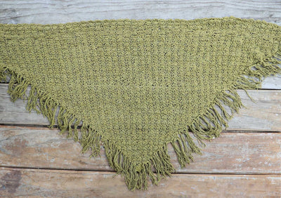 This is a Fern Green Triangle scarf for women - Get This Free Crochet Pattern Today!