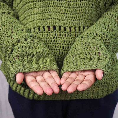 Green crochet sweater pattern download online