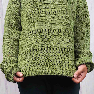 Green crochet sweater pattern download online