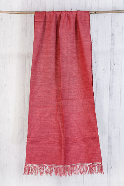 A Beautiful Dark Pink Eri Silk Scarf For Women - Buy Best Silk Scarf For Women
