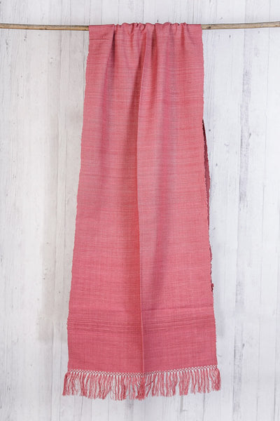 A Beautiful Pink Eri Silk Scarf For Women - Buy Best Silk Scarf For Women