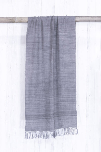 Grey Eri Silk Scarf For Women- Buy Silk Scarf For Women 