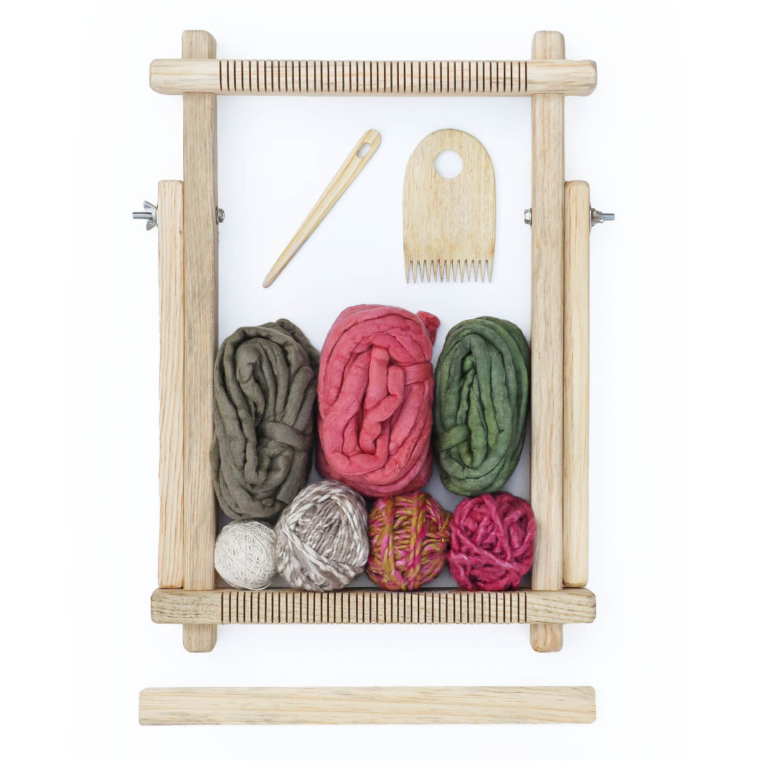 Buy Frame Tapestry Loom With Stand Online At Best Price Along With Warp Yarn, Yarn And Refill Packs For Weaving On A Tapestry Loom
