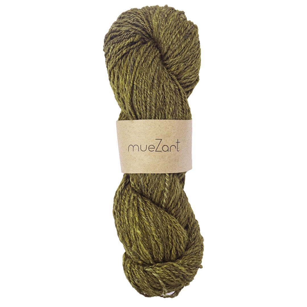 Dark Green Handspun Yarn Made From Eri Silk - Yarn For Knitting - Yarn For Crochet- Best Knitting Yarn - Best Crochet Yarn
