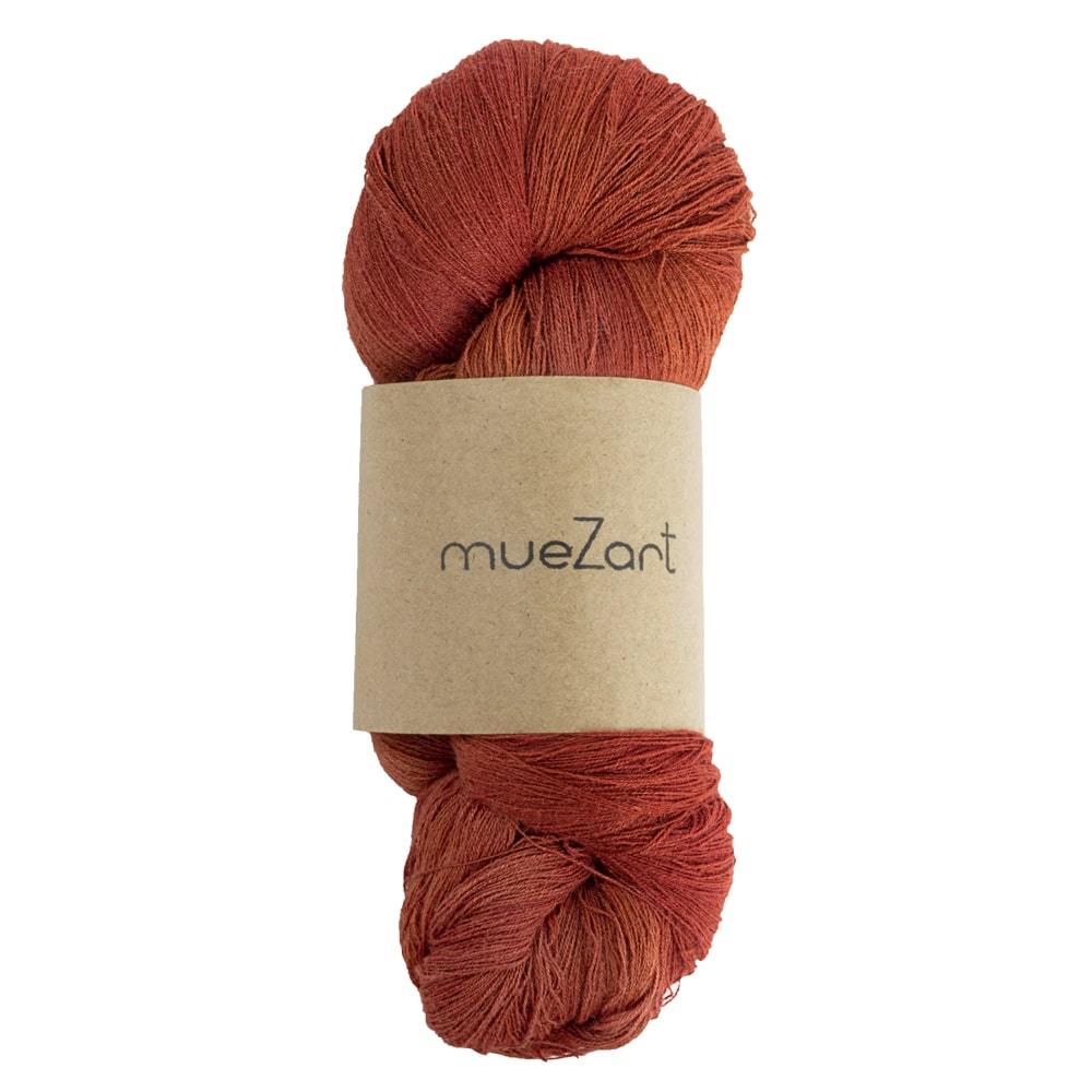Orange silk weaving yarn - eri silk yarn for weaving - Muezart India