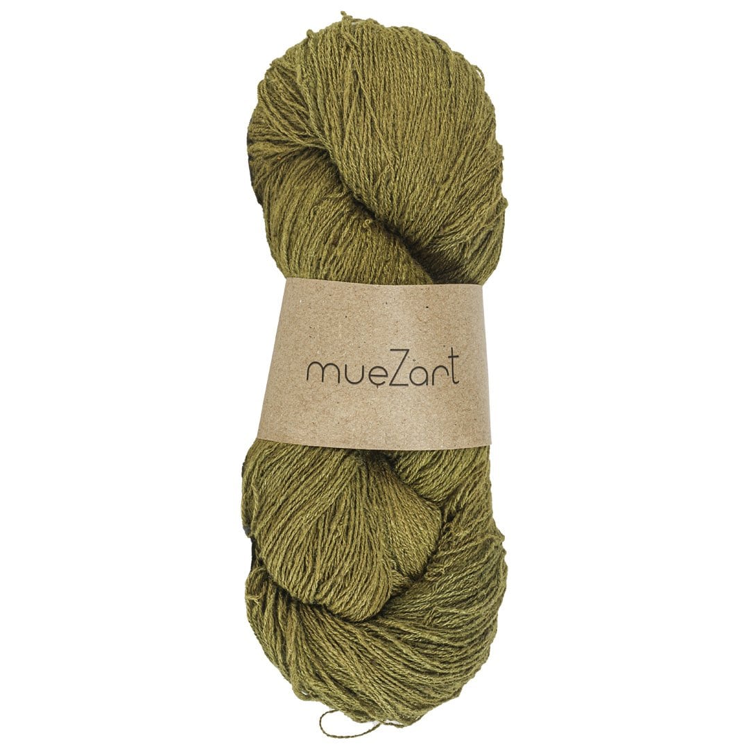 Eri Silk Weaving Yarn Green Dyed Using Plant Based Ingredients - Eri SIlk Best Yarn For Weaving - Muezart India