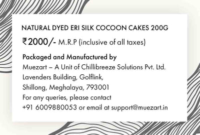 Natural Eri Silk Cocoon Cakes 200g
