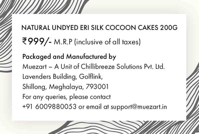 Natural Eri Silk Cocoon Cakes 200g