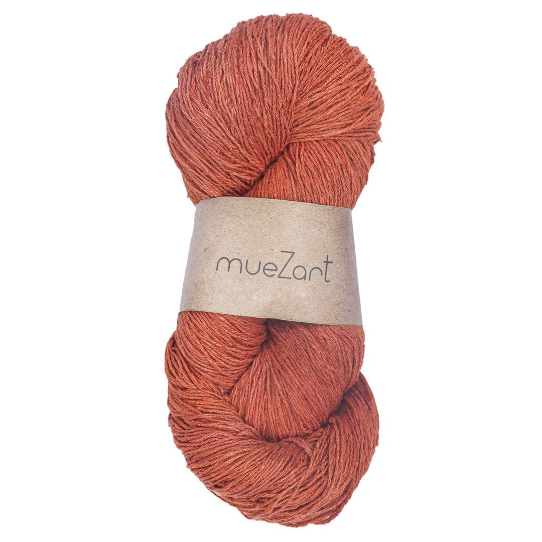 Dar Orange Colour Natural Eri Silk Yarn - Best Silk Yarn For Crochet - Best Silk Yarn For Knitting