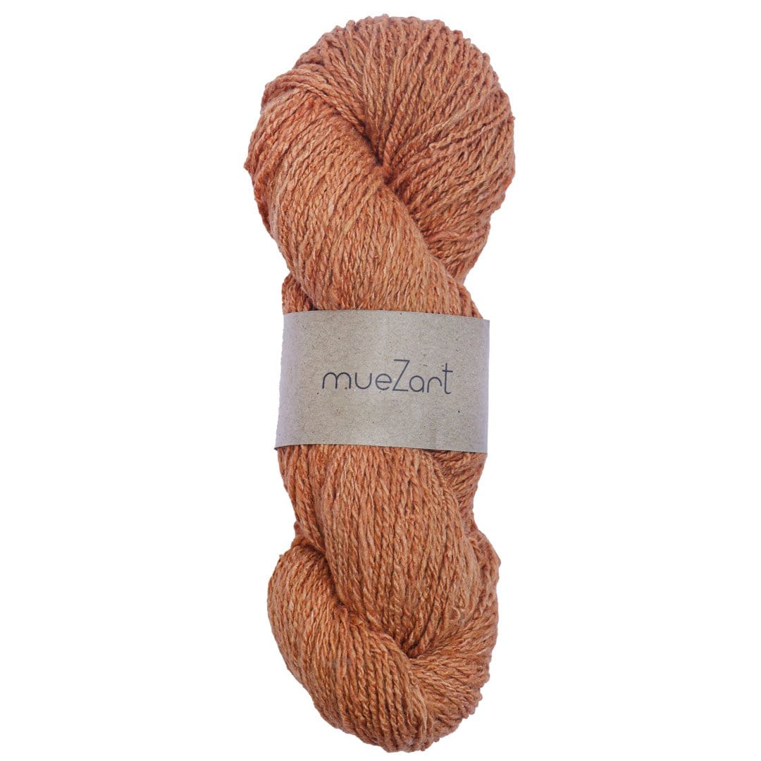 Orange Handspun Yarn Made From Eri Silk - Yarn For Knitting - Yarn For Crochet- Best Knitting Yarn - Best Crochet Yarn