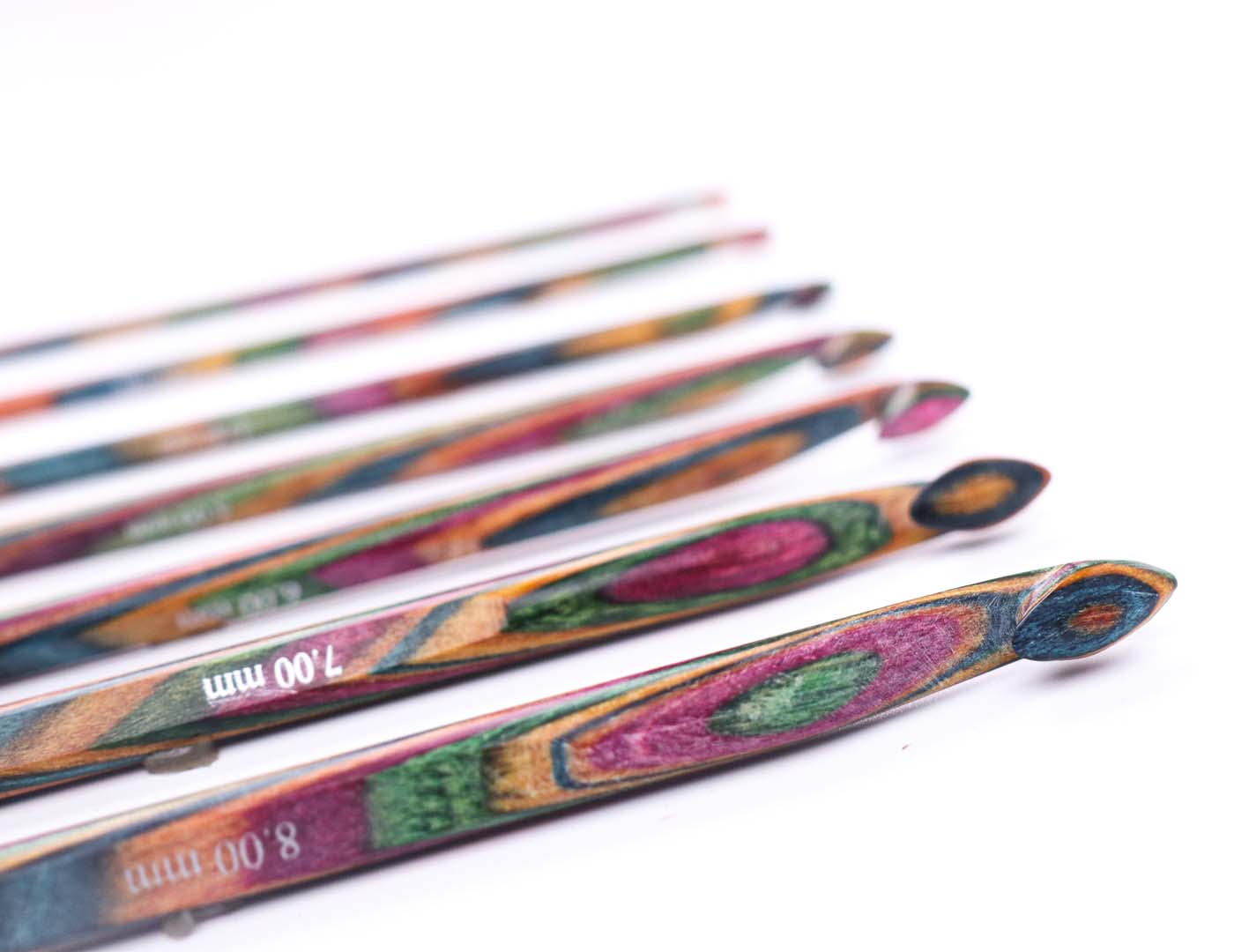 KnitPro Vibrant Wood Single Ended Crochet Hooks
