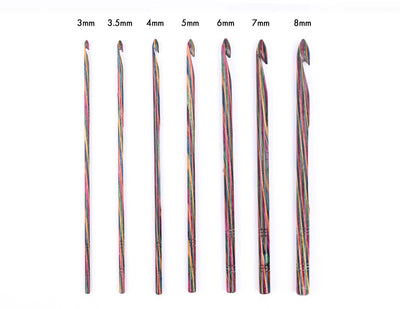 KnitPro Vibrant Wood Single Ended Crochet Hooks
