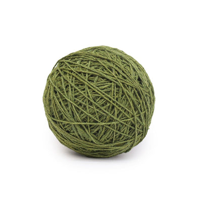 Eri Silk Green Yarn For Weaving On A Tapestry Loom -