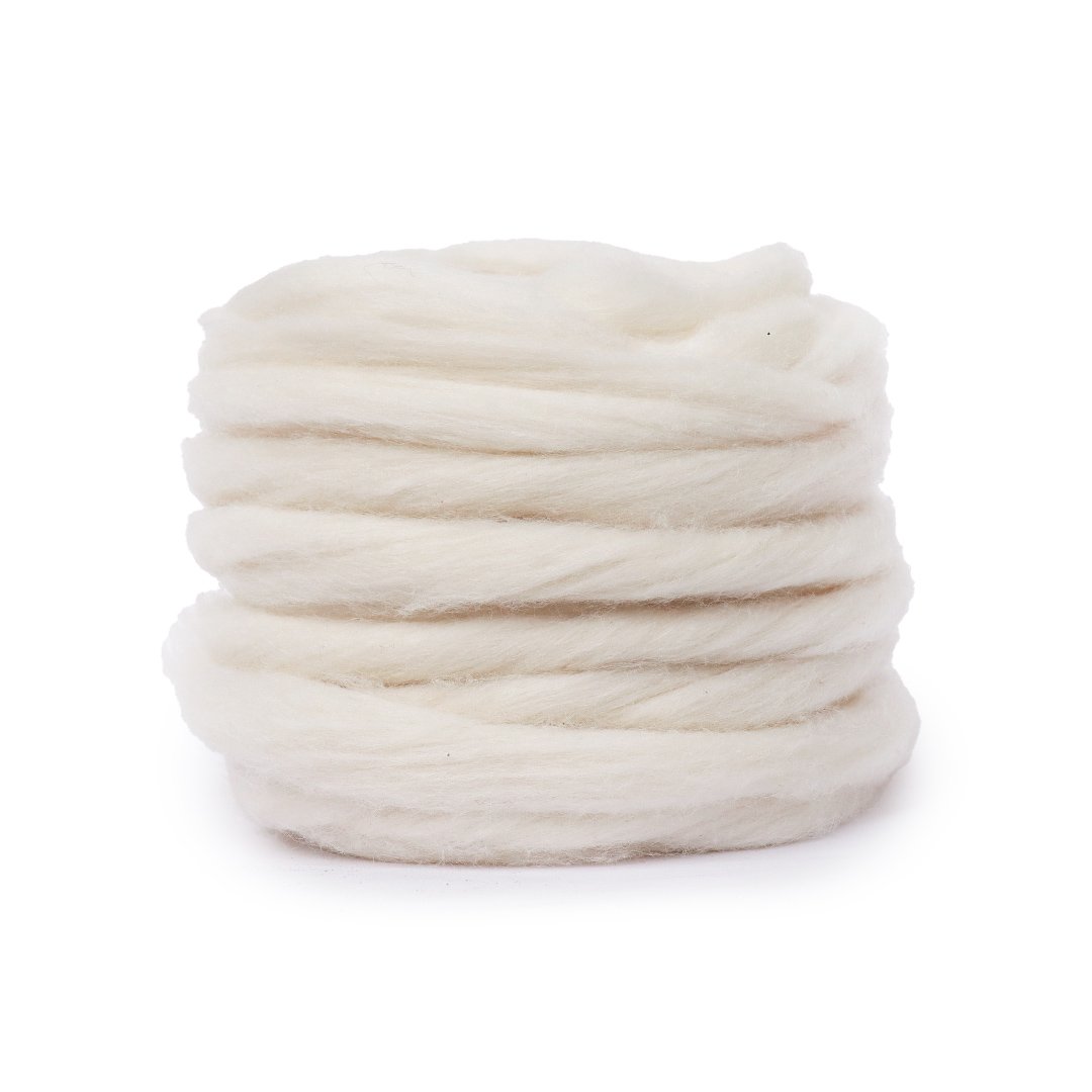 Eri Silk Unyed Fiber For Weaving On A Tapestry Loom - 