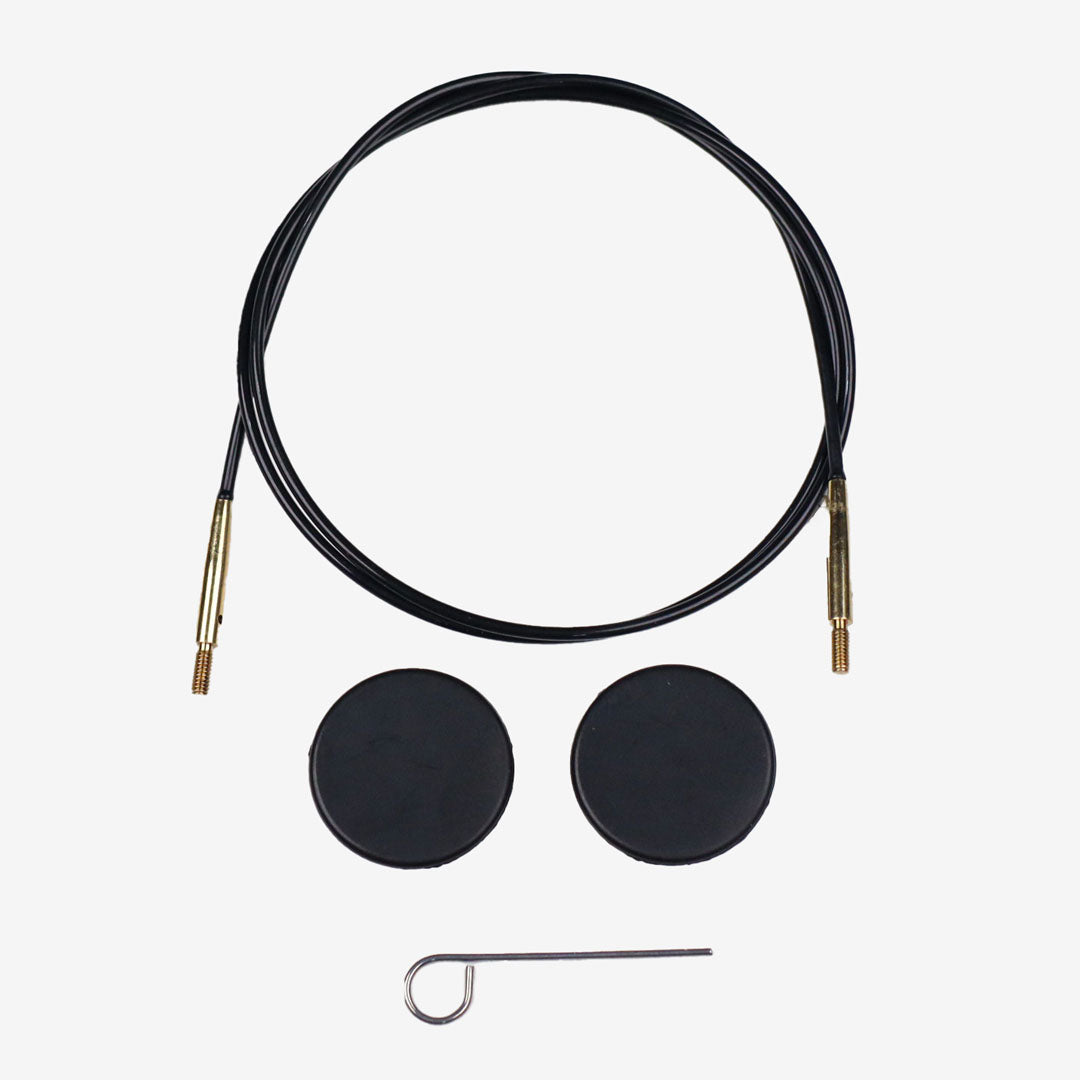 KnitPro Black single cord connectors 35-60cm
