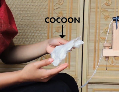 Natural Eri Silk Cocoon Cakes 200g - Muezart India - Buy Eri Silk Cocoon Cakes Online India - Silk Cocoon - Cocoon Napkins -  Eri Silkworm Cocoon - Eri Butterfly Cocoon - Eri Silk Moth -Cocoon Price -Cocoon India.